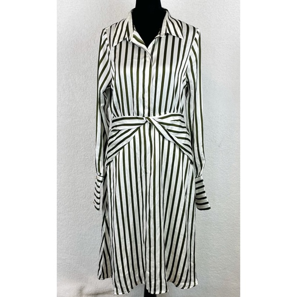 (NWT) LINE & DOT • Charlotte Striped Long Sleeve Shirt Dress - Picture 6 of 16